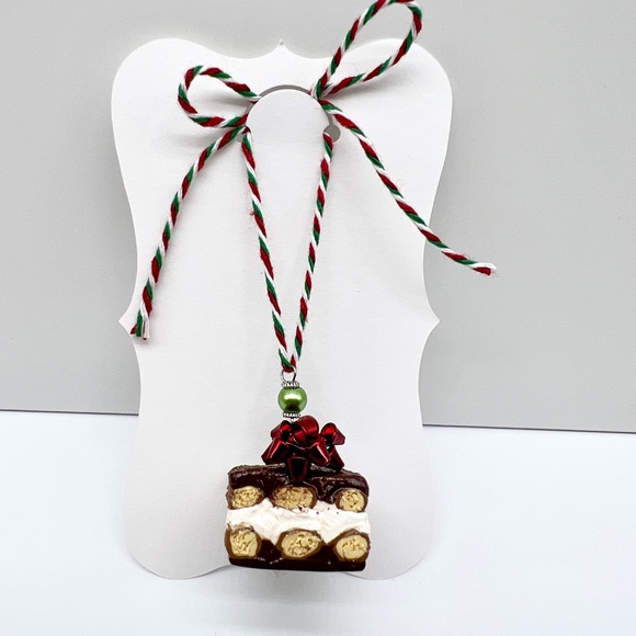 Tiramisu Christmas Ornament – Handmade Clay Italian Dessert Ornament - Picture 15 of 16